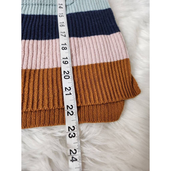 Madewell Womens Pullover Sweater‎ Multicolor Stripe Long Sleeve Pocket Slit XXS - Picture 4 of 5